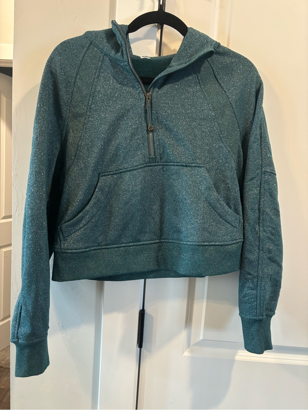 lululemon Teal Half-Zip Hooded Pullover